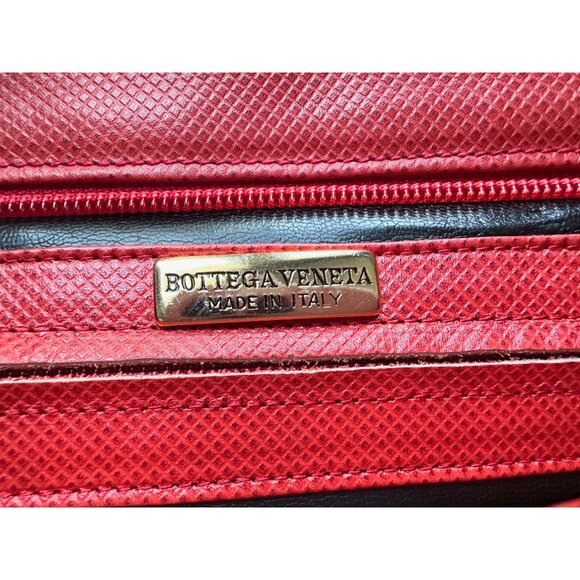 Bottega Veneta Red Leather Document Tote Shoulder Bag w Black Interior - Picture 4 of 16